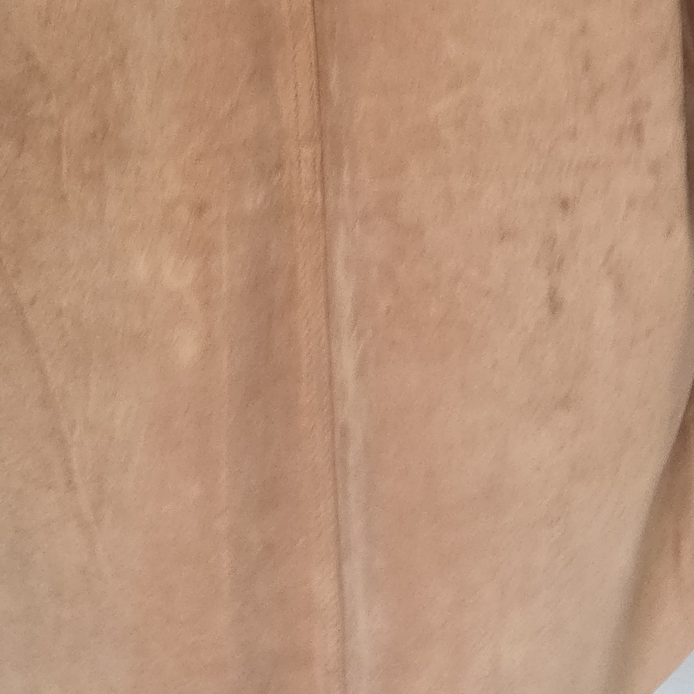 Vintage Tan Brown Leather Utility Jacket M/L Snap Front Shacket 100% Leather - Picture 9 of 12